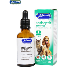 Pets Johnson's Veterinary Antiseptic Ear Drops for Pet Dogs Cats Small Animals 50ml
