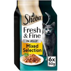 Sheba Fresh & Fine Cat Pouches With Chicken & Turkey Jelly 6x50g