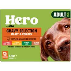 Hero Adult Dog Gravy Selection Meat & Poultry 12x100g Pouches
