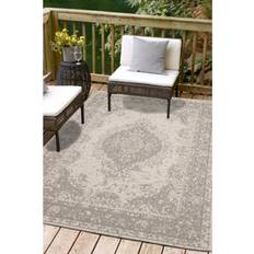 Eden Medallion Silver Coloured Indoor Outdoor Area Rug 160/230 cm