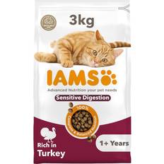 IAMS Sensitive Digestion Dry Cat Food Turkey 3kg