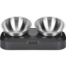 Farm Food Tilted Cat Food Bowlsstainless Steel Elevated Stand 15 Slanted Raised