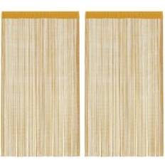 Gardiner & Tillbehör vidaXL Stränggardiner 2 St Guld 140x250 cm