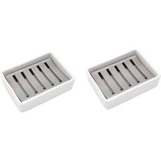 Steel Soap Holders Spactz 2X Ceramic Soap Dish Stainless Steel Holder