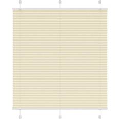 Gardiner & Tillbehör vidaXL Plisserad Persienn Cremefärgad 120x100 cm Tyg Bredd 119,4cm