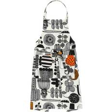 Marimekko Grembiuli Marimekko Puutarhurin Parhaat Bianco-Nero-Arancio Grembiule Nero