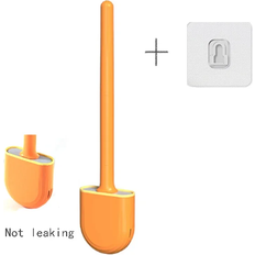 Orange Toilet Accessories Zeebax Limited Hanging Silicone Toilet Brush Cleaner