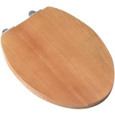 GSI Homestyles Full Cover Solid Oak Wood Elongated Toilet Seat
