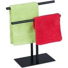 Iron Towel Rails Relaxdays Freestanding Towel Stand With Two Rails
