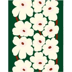 Floreale Tessuti Marimekko Unikko Fabric Heavyweight Cotton Fabrics Green