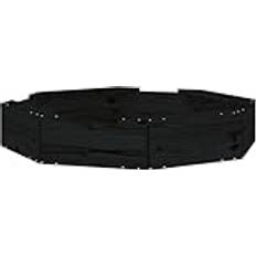 vidaXL Sandbox with Seats Black Octagon Solid Wood Pine