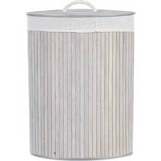 Bamboo Basket with Lid Light Grey Matara