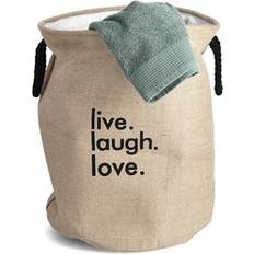 Beige Vasketøjskurve Zeller Denim Vasketøjskurv Rund 60 L