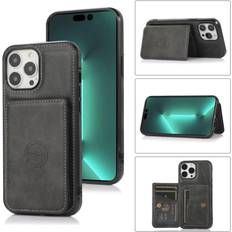 Mobile Phone Accessories Rosalind (black, Samsung S21 FE) Magnetic Flip Wallet With Card Slot Stand Leather Case For Samsung S24 S23 S22 S21 S20 Ultra Plus S23fe A15 A25 For Iphone 15 14plus 13 12 11 Pro Max - Black