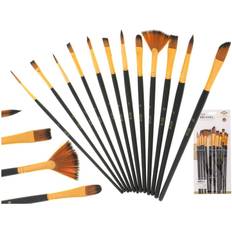 Konstnärspenslar Set 12st Svart
