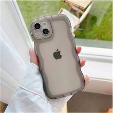PlayMc Transparent Wavy Frame Phone Case For Apple iPhone 12 Mini