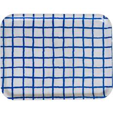 Fine Little Day Checked 33x43 cm Blue Serving Tray