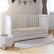 Little Acorns Traditional Sleigh Cot White