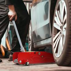 Hydraulic Car Jacks Homcom Low Profile Floor Jack 2 Ton Hydraulic Car Jack Red