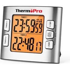 Gray Kitchen Timers ThermoPro TM02W Digital with Adjustable Loud Alarm and Backlight - Gray Kitchen Timer