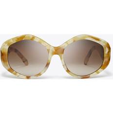 Kira Geometric Sunglasses - Honey Tortoise/Brown Gradient