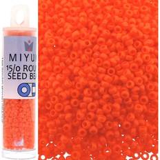 Orange DIY Miyuki Round Seed Bead Size 15/0 8.2g Opaque Orange