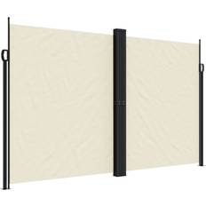 vidaXL Infällbar Sidomarkis 200x600 cm Gräddvit