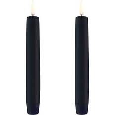 Brugskunst Uyuni Uyuni LED Tafelkerze 15 cm Plain Black 2 Stück LED-Licht