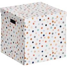 Papkasse Med Låg DOTS 33,5 x 33 x 32 cm