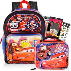 Disney Cars Deluxe 16 Inch Backpack Lunch Box School Set - Boys