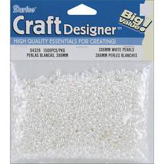 Darice Pearls 3x6mm White 1500-Pack