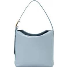 Light Blue Leather Hobo Bag - Blue