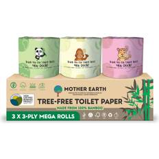 Cleaning Equipment & Cleaning Agents Mother Earth Organic Bamboo Toilet Paper 400 Sheets 3-Ply Pack of 3