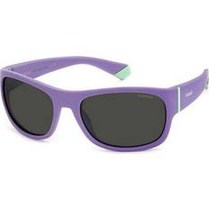 Polaroid Junior Solbriller Polaroid Junior PLD 8064/S B3V/M9 Sunglasses - Violet Grey Squared