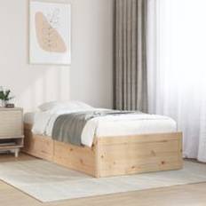 Beds & Mattresses Berkfield Home Bed Frame without Mattress 90x200 cm Solid Wood Pine - Brown