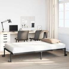 Beds & Mattresses Berkfield Home Bed Frame without Mattress Foldable Black 90x200 cm Steel