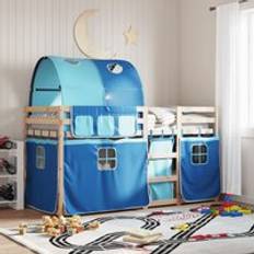 Beds & Mattresses Berkfield Home without Mattress Blue 80x200 cm Solid Wood Pine Bunk Bed
