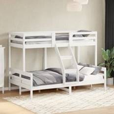 Beds & Mattresses Berkfield Home without Mattress 80x200 cm White Solid Wood Bunk Bed