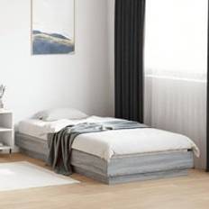 Beds & Mattresses Berkfield Home Bed Frame without Mattress Grey Sonoma 90x200 cm
