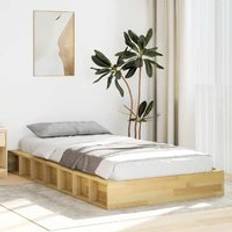 Beds & Mattresses Berkfield Home Bed Frame without Mattress 90x200 cm Solid Wood Oak