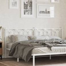 Beds & Mattresses Berkfield Home Metal White 200 cm Headboard