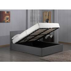 Heartlands Fusion Fabric Grey Double Storage Frame Bed