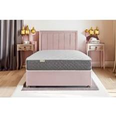 Pink Bed Packages Oakley Luxury Plush Velvet Divan Bed Set 5 Sizes 3 Colours Pink