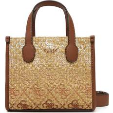Strå Handväskor Guess Silvana Raffia Mini Tote - Black