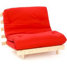 Comfy Living 3Ft Single Luxury Futon Mattress And Base Set In Red