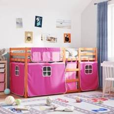 Pink Beds Berkfield Home without Mattress Pink 75x190 cm Small Single Solid Wood Bunk Bed