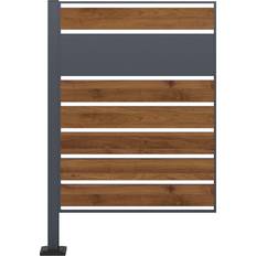 Zaun-Sets Wiltec Mülltonnenzaun Erweiterungsmodul Holzoptik Sichtschutzzaun