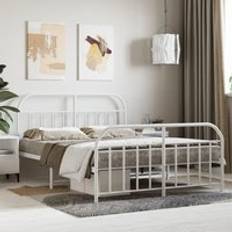 Beds & Mattresses Berkfield Home Metal Bed Frame with Headboard and Footboard 150x200 cm King Size