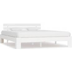 Beds & Mattresses Berkfield Home Bed Frame White Solid Pine Wood 180x200 cm Super King