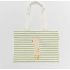 Beach Bags Sunnylife Kids Canvas Beach Bag - Duck Sage Stripe